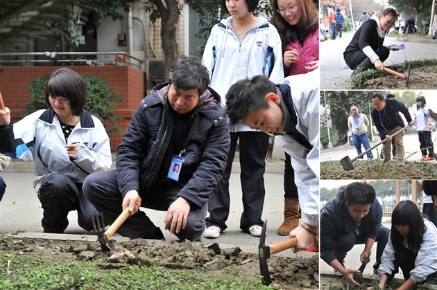 学习雷锋,播种绿色,建设美好棠外——记棠外师生植树节实践活动