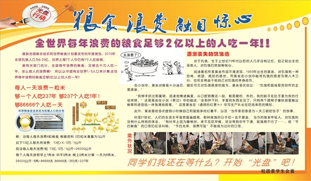厉行节约,棠中外语学校“光盘行动”ing