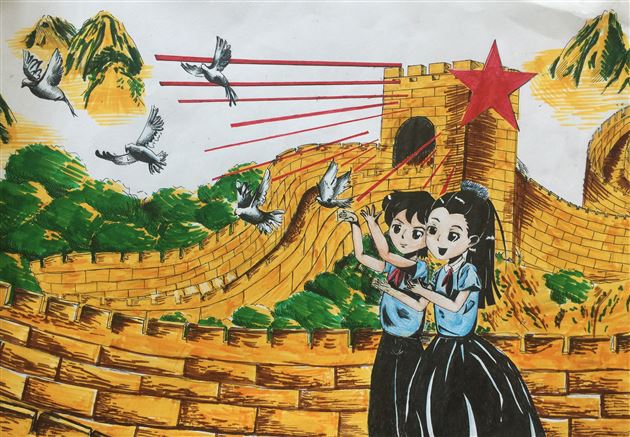 党旗引领师生同心共筑中国梦——棠外党委开展2018年“弘扬中国精神,汇聚中国力量”主题师生书画摄影作品征集评选活动