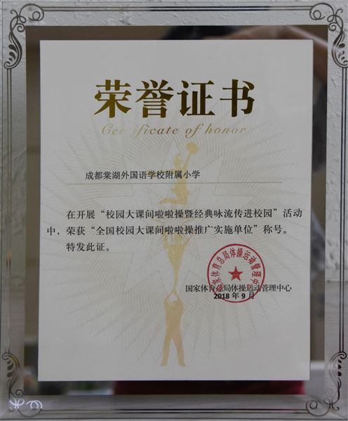 十年砥砺磨一剑 辛勤耕耘载誉来——棠外附小创编的大课间操套路荣获全国特等奖