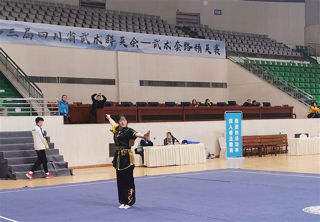全省武林群英会 棠外学子功夫高——棠外高中武术队在第三届四川省武术群英会(武术套路精英赛)获奖