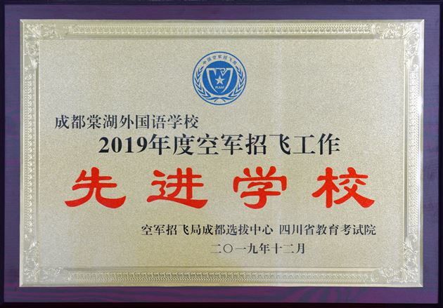 喜报：我校被评为2019年度空军招飞工作先进学校