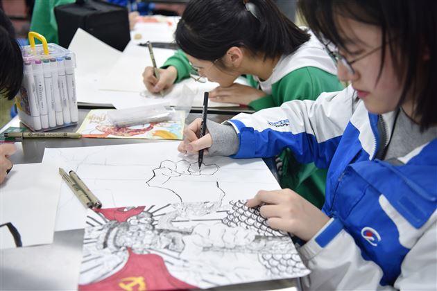 学生现场创作