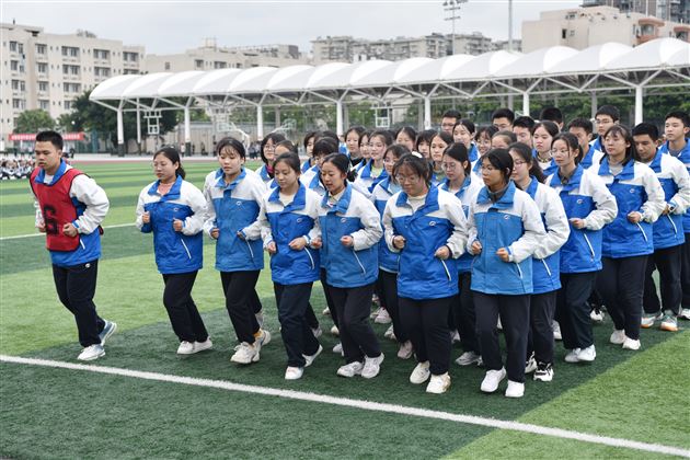 棠外高中2021-2022学年度队列及跑操比赛顺利举行