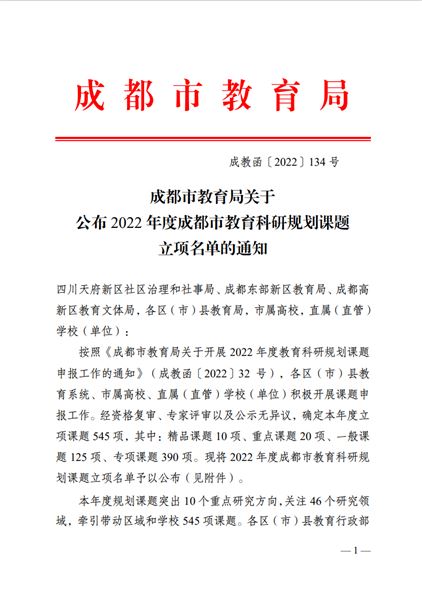 立项通知