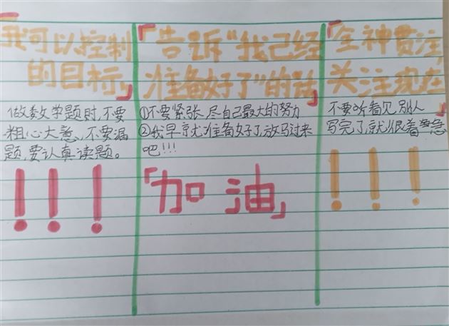 想要考试状态好,期末考前有“法宝”——棠外附小心“晴”加油站系列活动(六)