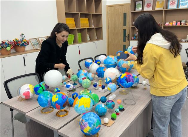 棠外初中开展地球仪模型制作大赛和地理拼拼图大赛
