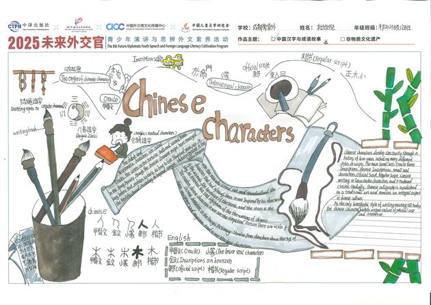 明日外交光辉 今日英语风采——棠外初中开展初 2023 级“未来外交官”英文手抄报活动