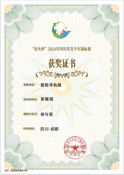 棠外学子在“星火杯”2024年四川省青少年电子制作锦标赛中获佳绩