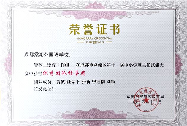 优秀团队指导奖