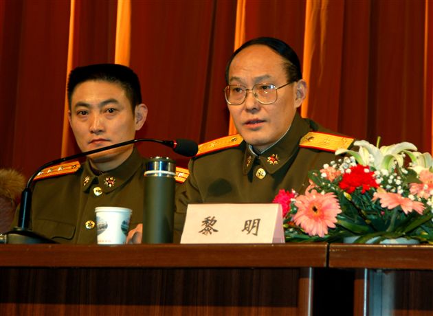 “成都军区国防生源基地”授牌仪式会场(五)四川军区政治部黎明将军讲话