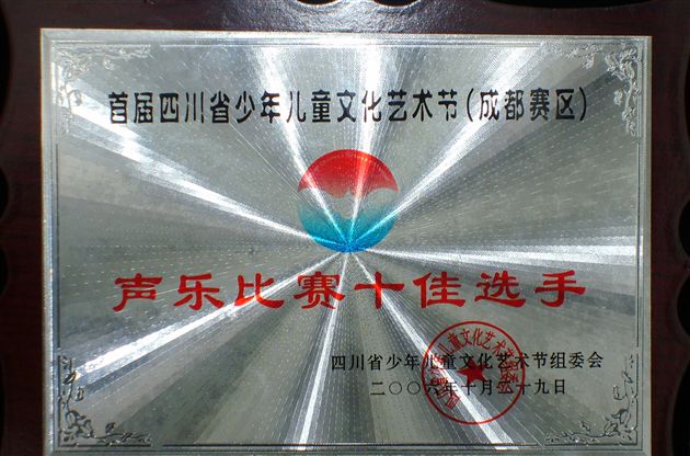 获奖证书