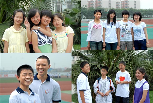 来自灾区的部分学生